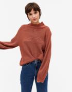 Monki Libby Knitted Sweater In Rust-red