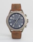 Tommy Hilfiger 1791343 Chronograph Brown Leather Strap Watch - Brown