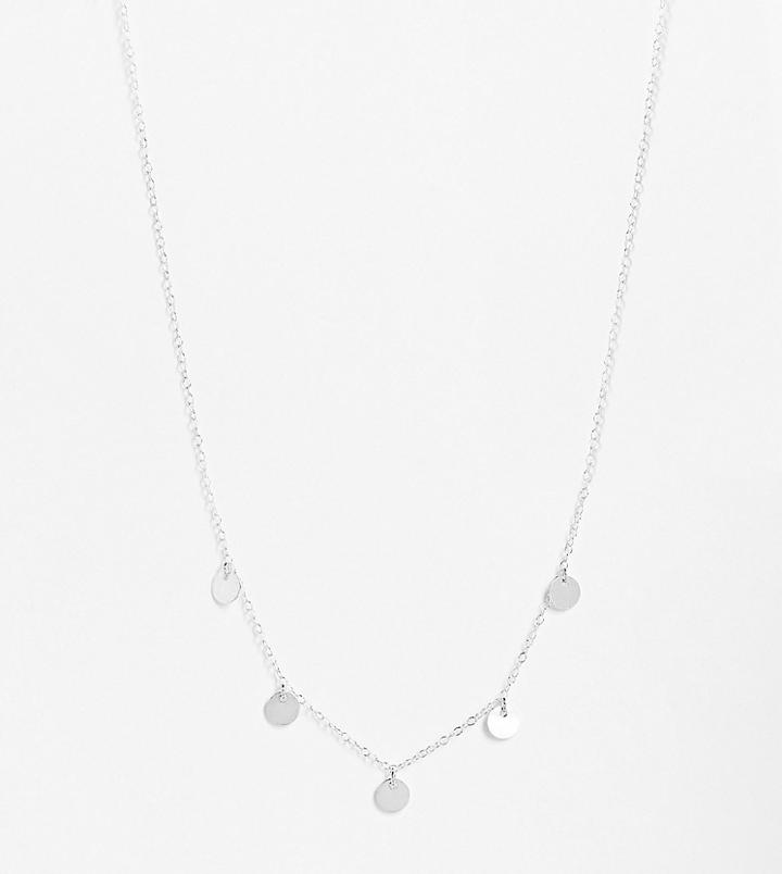 Kingsley Ryan Sterling Silver Disc Charm Choker Necklace