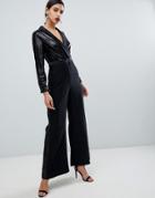 Coast Minelli Sequin Tux Jumpsuit - Black