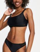 Pour Moi Fuller Bust Sahara Crop Bikini Top In Black