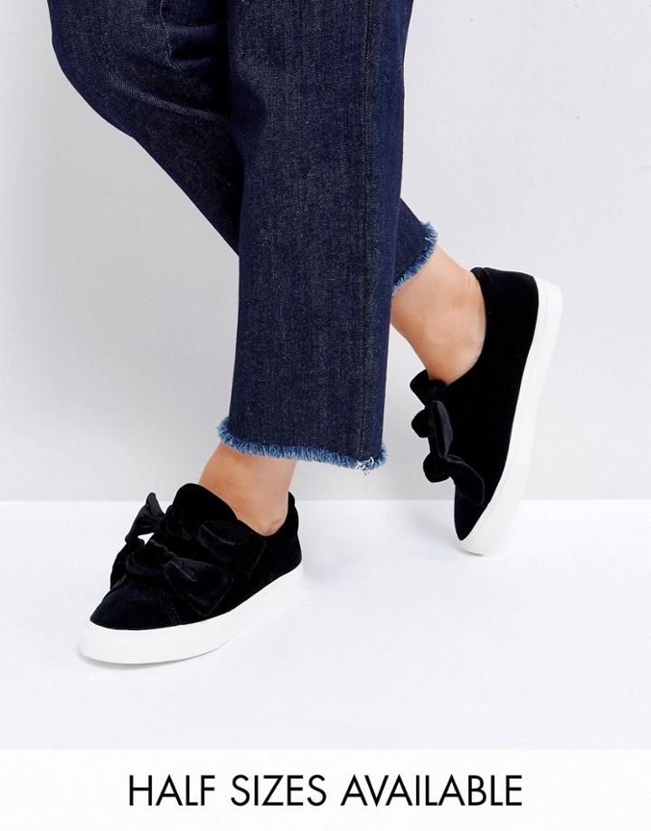 Asos Ditzy Bow Sneakers - Black