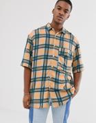 Noak Oversized Check Shirt - Blue