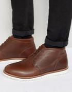 Red Tape Chukka Boots In Tan Leather - Tan