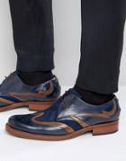 Jeffery West Corleone Leather Suede Derby Brogues - Navy