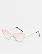Madein Sunglasses With Rhinestone Frame In Pink