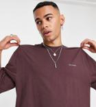 Collusion Oversized Logo T-shirt In Brown