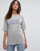 Back By Ann Sofie Back Metal Back Logo Boxy T-shirt - Gray