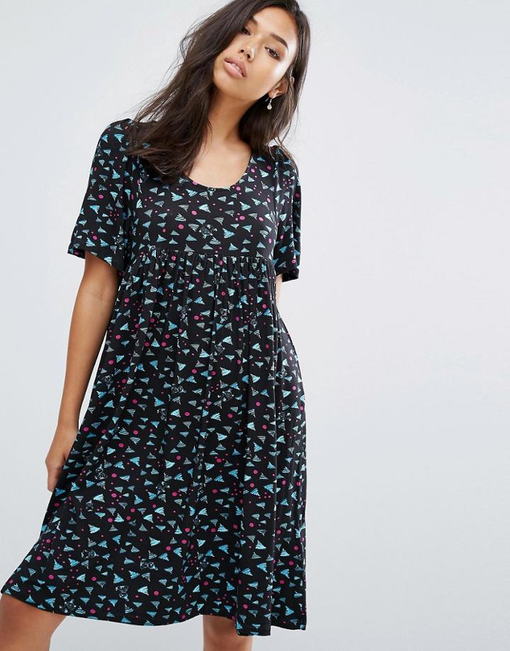 Ivana Helsinki Moomin Laina A-line Dress - Navy