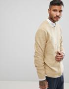 Asos Textured Boucle Sweater In Camel - Tan