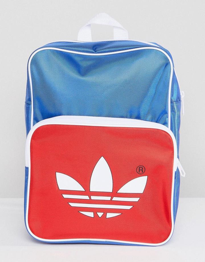 Adidas Originals Adicolor Retro Backpack In Blue Cw2619 - Blue