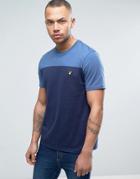 Lyle & Scott 2 Tone T-shirt Eagle Logo Regular Fit In Blue - Blue