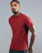 New Look Sport T-shirt In Red And Black - Red