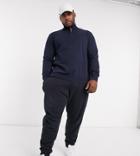 French Connection Plus Essentials Slim Fit Sweatpants In Navy Mix And Match