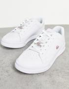 Lacoste Twin Serve Cupsole Sneakers In White And Iridescent