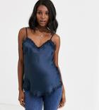 Asos Design Maternity Satin Cami With Floral Embroidery-no Color