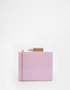 Lulu Guinness Perspex Box Bag With Lipstick - Light Magenta