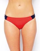 Tommy Hilfiger Color Block Bikini Bottom - Navy/tomato