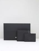 Hugo By Hugo Boss Leather Wallet Gift Box - Black