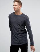 Jack & Jones Originals Long Sleeve Top With Pocket - Black