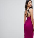 Vesper Tall Strappy Back Midi Dress - Purple