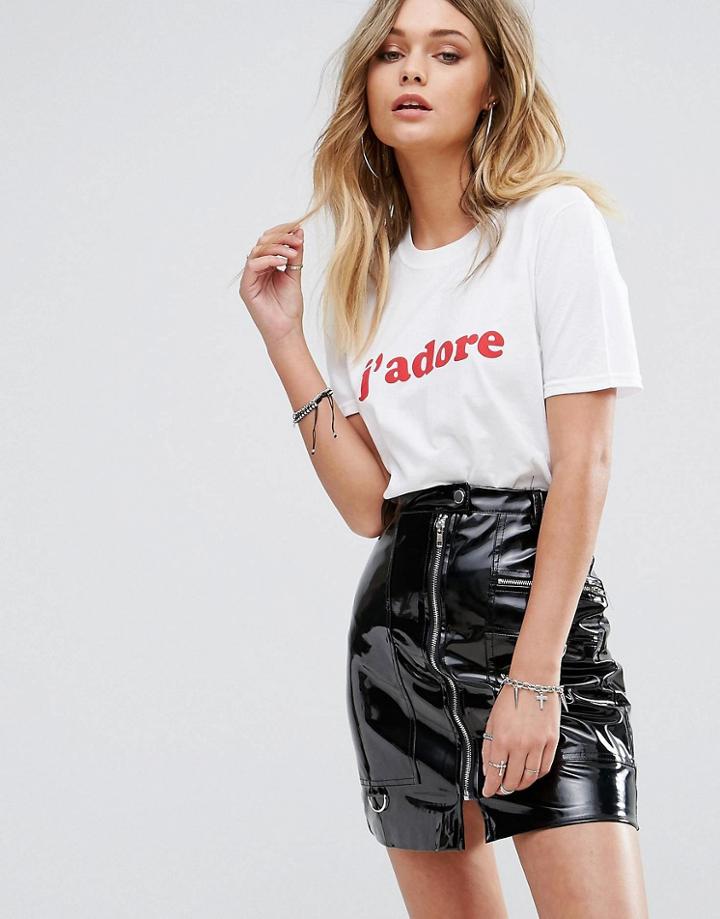 Boohoo J'adore T-shirt - White