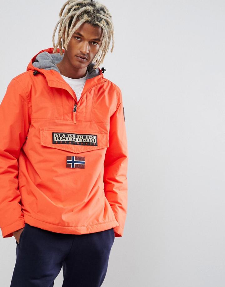 Napapijri Rainforest Winter 1 Jacket In Bright Orange - Orange