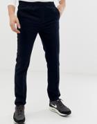 Burton Menswear Slim Fit Elasticated Waistband Sweatpants In Navy-blue