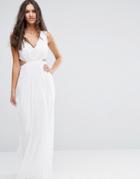 Asos Side Cut Out Maxi Dress - White