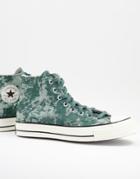 Converse Chuck 70 Hi Surface Fusion Jacquard Sneakers In Forest Pine-green