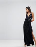 The Jetset Diaries Serenity Thigh Slit Maxi Skirt - Black