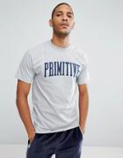 Primitive Skateboarding T-shirt With Arch Logo - Gray
