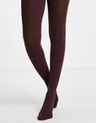 Pretty Polly Recycled Cotton Tights In Merlot-red