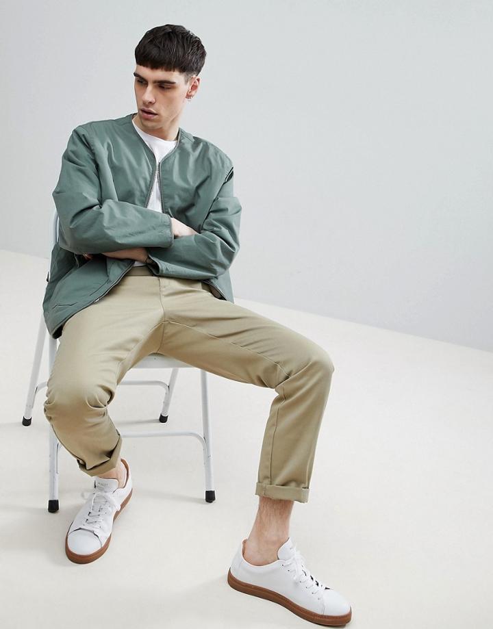 Weekday Impasto Fleece Lined Jacket-green