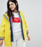 Brave Soul Plus Fergus Rubberised Rain Trench - Yellow