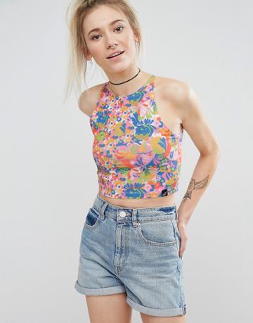 Illustrated People Floral Crop Top - Multi