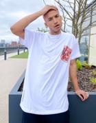 Liquor N Poker Oversized T-shirt In White With Illustration Placement Print