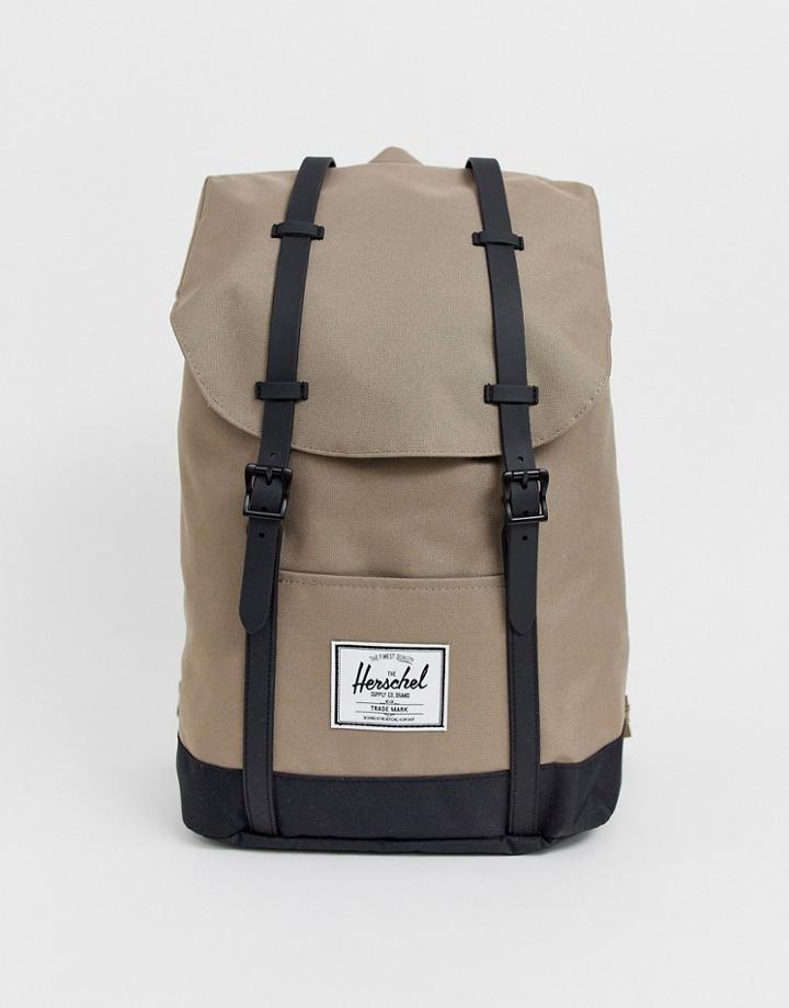 Herschel Supply Co Retreat Backpack With Contrast Base In Sand 19.5l-tan