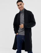 Asos Design Jersey Shawl Neck Cardigan In Black - Black