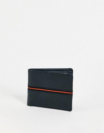 Luke Milled Leather Billfold Wallet-black