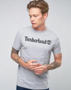Timberland Linear Logo T-shirt In Gray - Gray