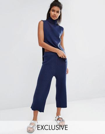 Micha Lounge Knitted Culottes - Navy
