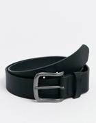 New Look Faux Leather Casual Belt In Black