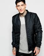 Linbergh Bomber Jacket In Black - Black