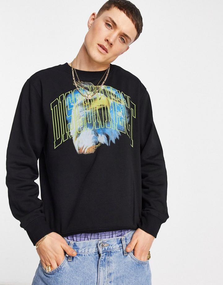 Weekday Standard Printed Sweatshirt In Black
