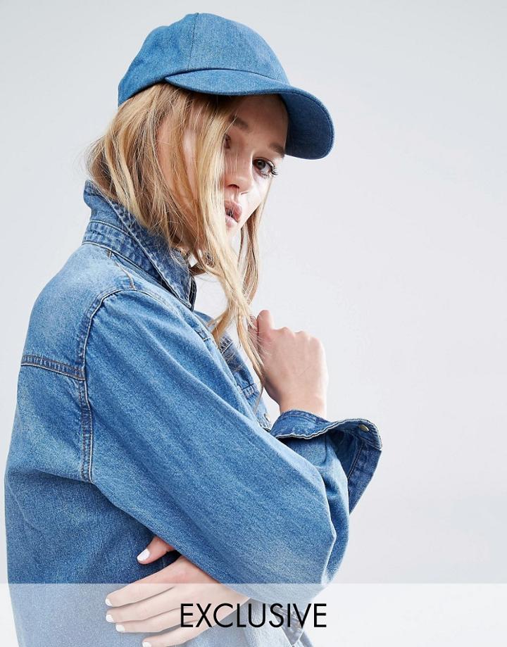 Reclaimed Vintage Denim Baseball Cap - Denim