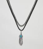 Sacred Hawk Feather Necklace Layering Pack - Silver