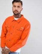 Liquor N Poker Oversized Denim Jacket In Burnt Orange - Orange