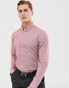 Ben Sherman Micro Gingham Shirt-red