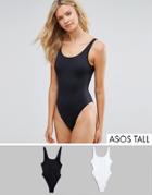 Asos Tall Scoop Front Swimsuit Multipack - Multi